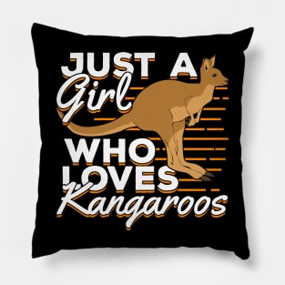 Just A Girl Who Loves Kangaroos Pillow