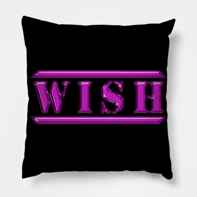 Wish Pink Pillow by The Black Panther