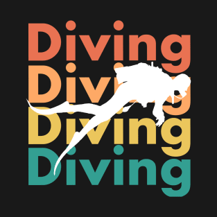 Diver shirt in retro vintage style - gift for divers and water sports enthusiasts. T-Shirt