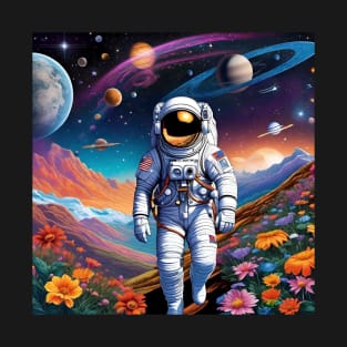 Trippy Astronaut Dreamscape – Cosmic Odyssey 18 T-Shirt