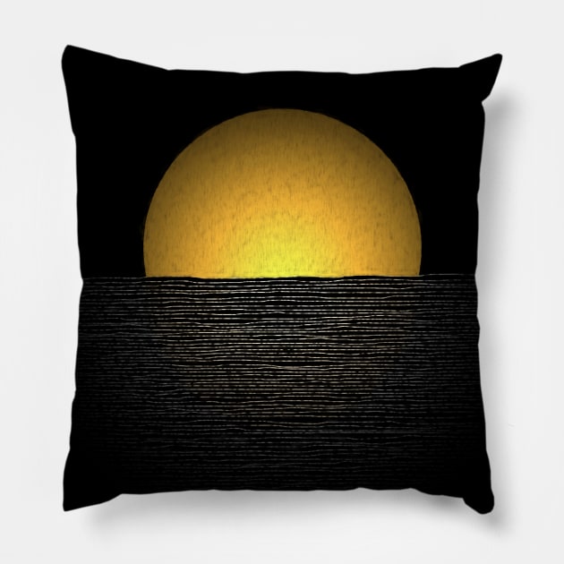 Abstract sunset Pillow by EvgeniiV