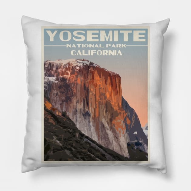 Yosemite Pillow by IDesignTShirtsBro