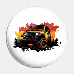 Jeep Wrangler In Mudd T-Shirt Design Pin