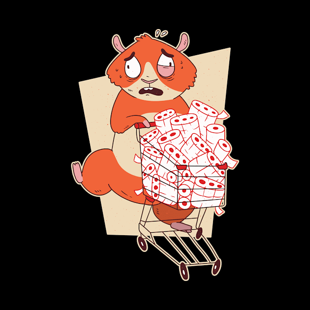 HAMSTER BUYING TOILET PAPER by JFDesign123