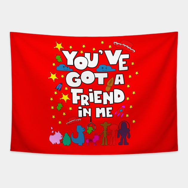 you ve got a friend in me in red wishes Tapestry by jorge_lebeau