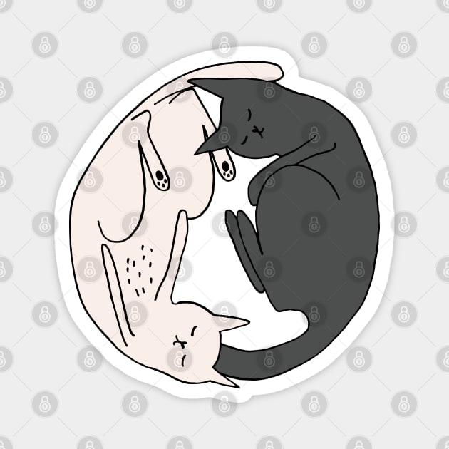 Ying-yang cats Magnet by Aidi Riera