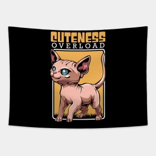 Sphynx Cat - Cuteness Overload - Cute Kawaii Cat Tapestry