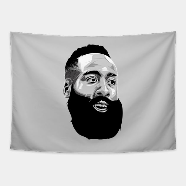 James " The Beard" Harden Tapestry by knnthmrctn