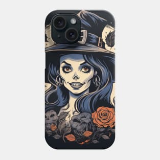 Halloween Vinyl Record Witch Phone Case