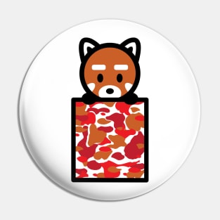 Red Panda Pocket Bambu Brand Cute Kawaii Anime Manga Animal Pin