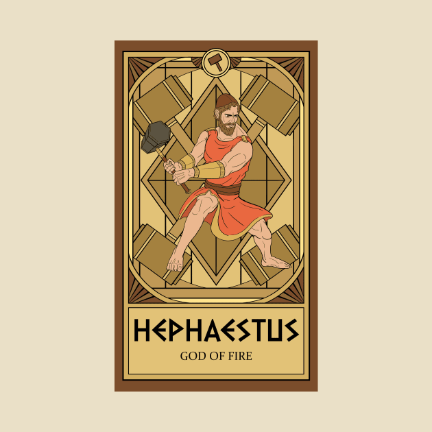 Hephaestus Tarot Card by katieclouds