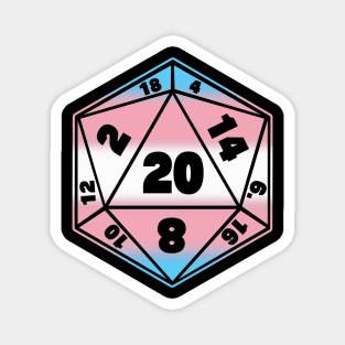 D20 Pride Flag Dice Magnet