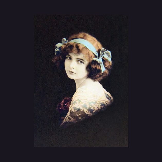 Victorian Girl. Restored portrait on black background by JonDelorme