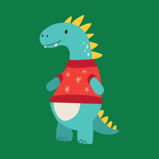 Cute dino prepared for the winter T-Shirt