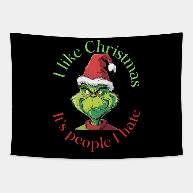 Mr Grinch Tapestry by blaurensharp00@gmail.com