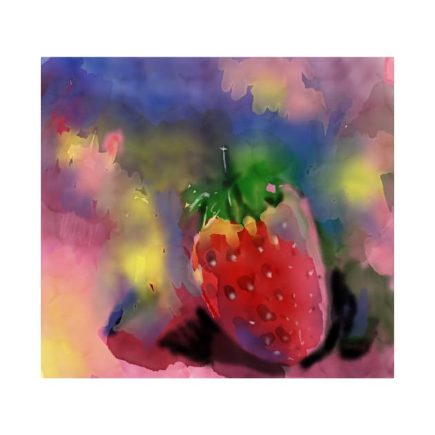 Strawberry Watercolor by ArtKsenia