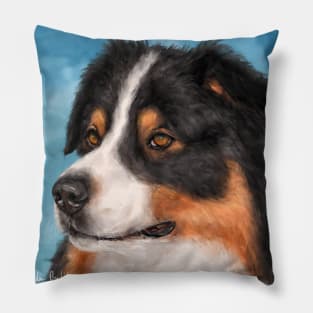 Painting of a Gorgeous Australian Shepherd Pillow