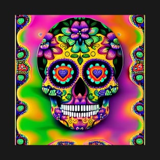 Trippy Sugar Skulls 17 T-Shirt