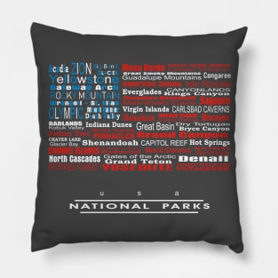 USA National Parks Pillow