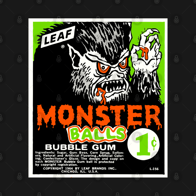 Monster Balls classic Leaf bubble gum by UnlovelyFrankenstein