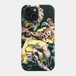 Giant Monster Hands Green Mud Horror Halloween Retro Comic Vintage Phone Case