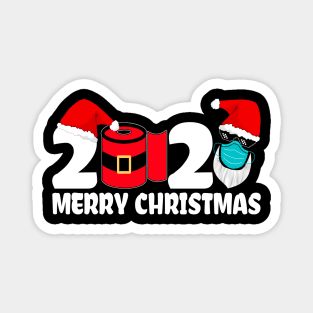 Merry Christmas 2020 Quarantine Xmas Santa Face Mask Gifts Magnet