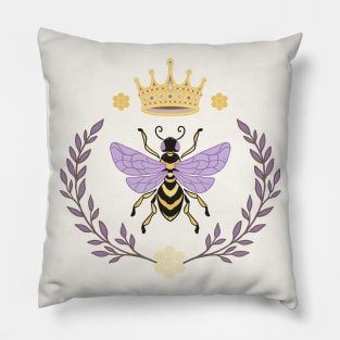Queen Bee - Lavender and Yellow Pillow
