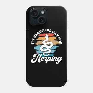 It's Beautiful Day for Herping - Vintage Herpetology Phone Case