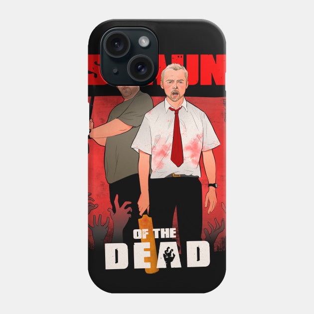 Shaun and Ed ready to kill zombies Phone Case by @akaluciarts