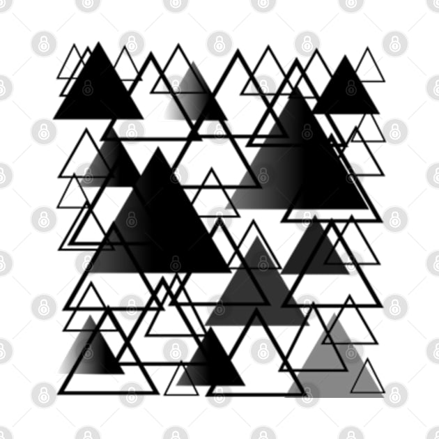 TRIANGLE PATTERN, BLACK TRIANGLES by SAMUEL FORMAS