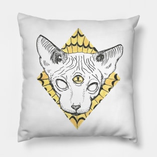Psychedelic Cat Pillow