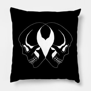 Skull Heart of the Demon Pillow