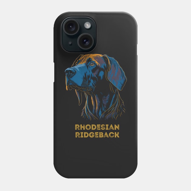 Rhodesian Ridgeback Dog Portrait Southern Africa | Ridgeback Breed | Family Guard Dog Phone Case by BraaiNinja