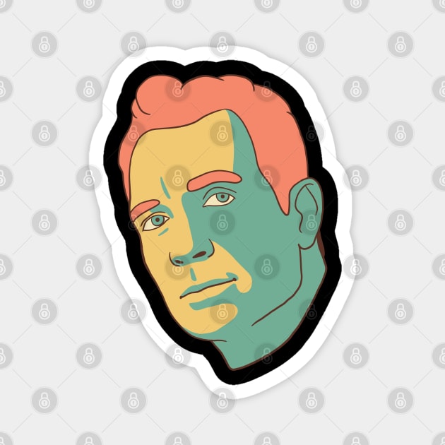 Jack Kerouac Portrait In Vintage Colors Magnet by isstgeschichte