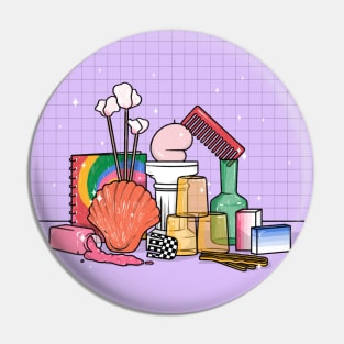 Purple Still Life Pin