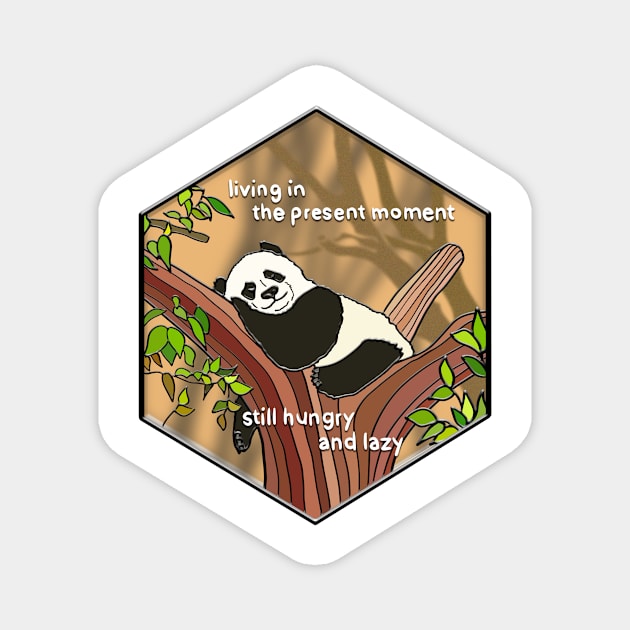 Lazy Panda Magnet by Nerdpins