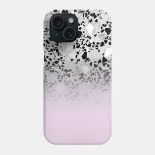 Concrete and Black Marble Mix Pink Gradient Phone Case