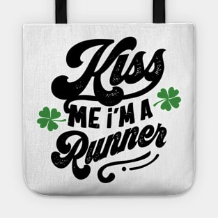 Kiss Me I'm a Runner St Patrick's Day Tote