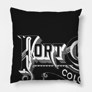 Vintage Fort Collins, CO Pillow