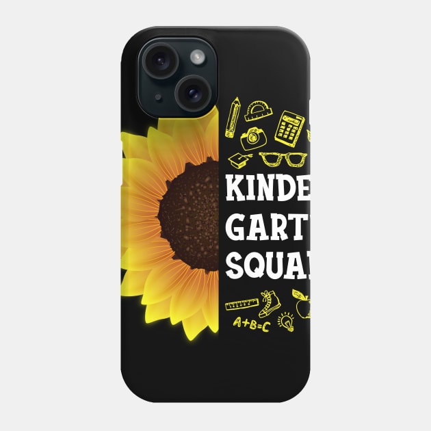 Hello Kindergarten Squad Shirt Kindergarten Back To School Sunflower Gift Phone Case by hardyhtud