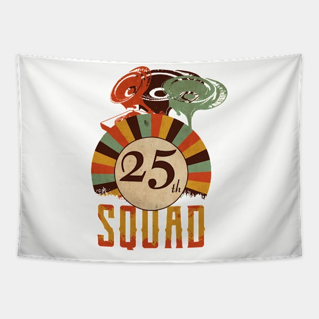 25th anniversary music squad, birthday gift vintage Tapestry by Degiab