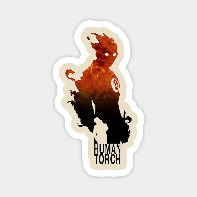 human torch Magnet by rafifgood