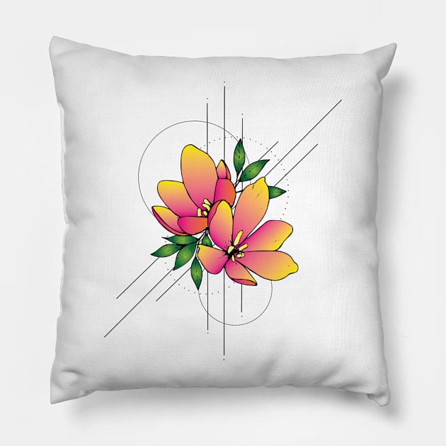 Flower Love Pillow by AmazingArtMandi