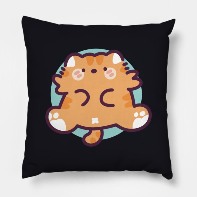 Orange Tabby Cat Pillow by Meil Can