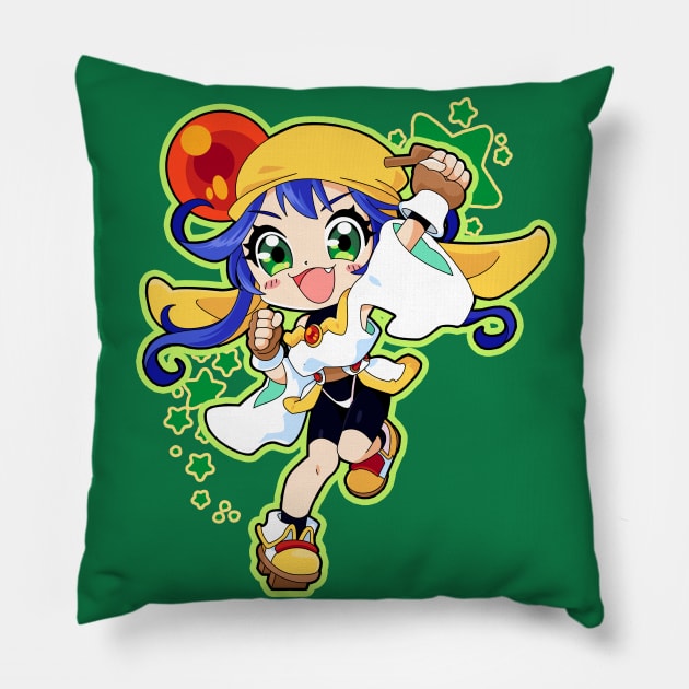 Kawaii Lime Pillow by WarGreymonZero