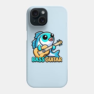 Bass Guitar! Cute Musical Fish Pun Cartoon Phone Case