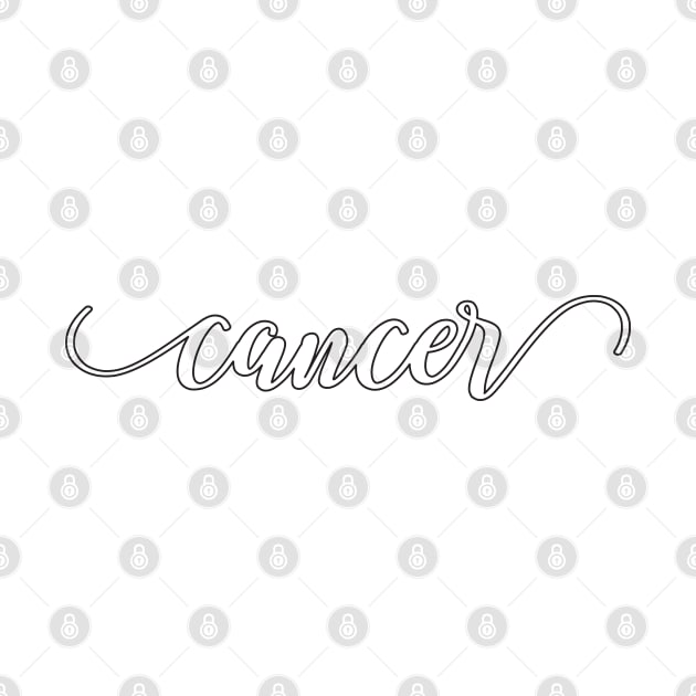 Cancer Zodiac Script Sticker by aterkaderk