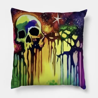 Skull Roots in Galaxy Pillow