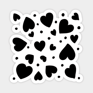 Black hearts Magnet