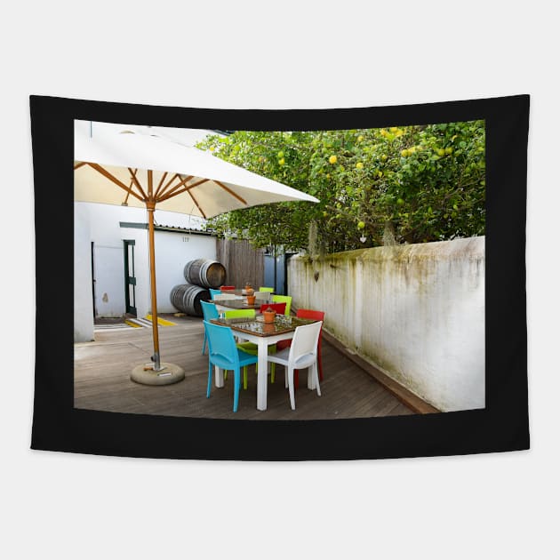 Secret garden bistro Tapestry by Steves-Pics